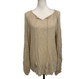 Sundance Cream Tunic Top. Large